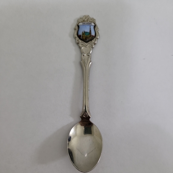 Vintage Collector's Spoon Wien Silver Tone - Picture 1 of 9